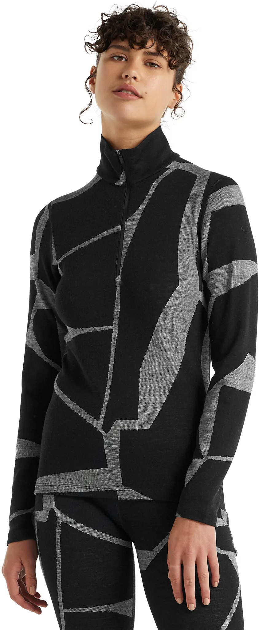 250 Vertex Fractured Landscapes LS Half Zip Base Layer - Women's|-|Couche de base à demi-glissière et manches longues Fractured Landscapes de 250 Vertex - Femme