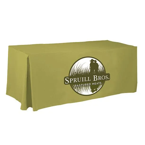 8' Custom Printed Fitted Table Cover - Front Panel Print