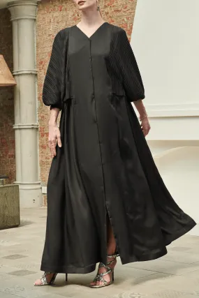 Abaya Pleated With Drapery Sleeve With Shayla