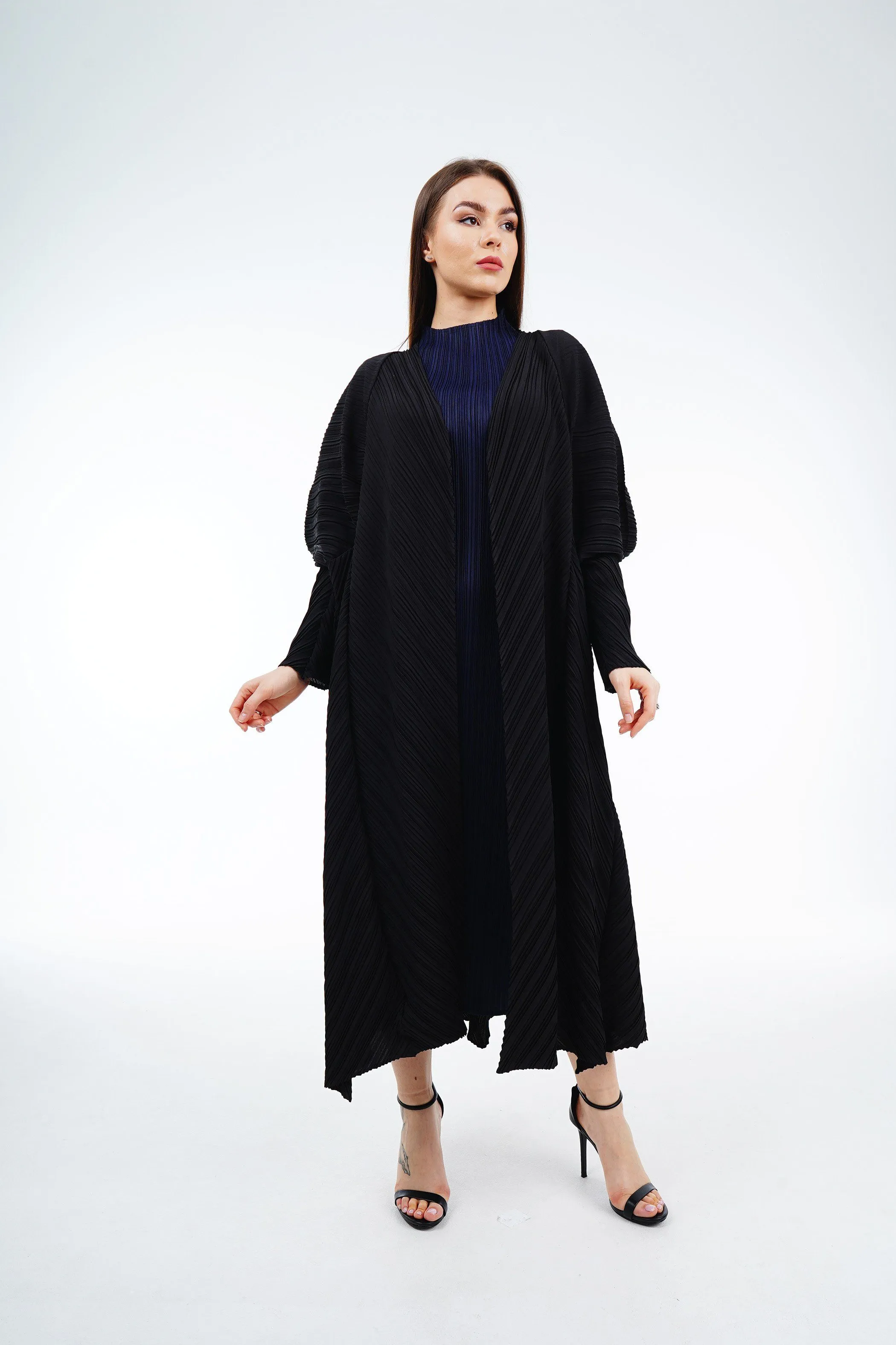 Abaya Pleated With Mutton Sleeve