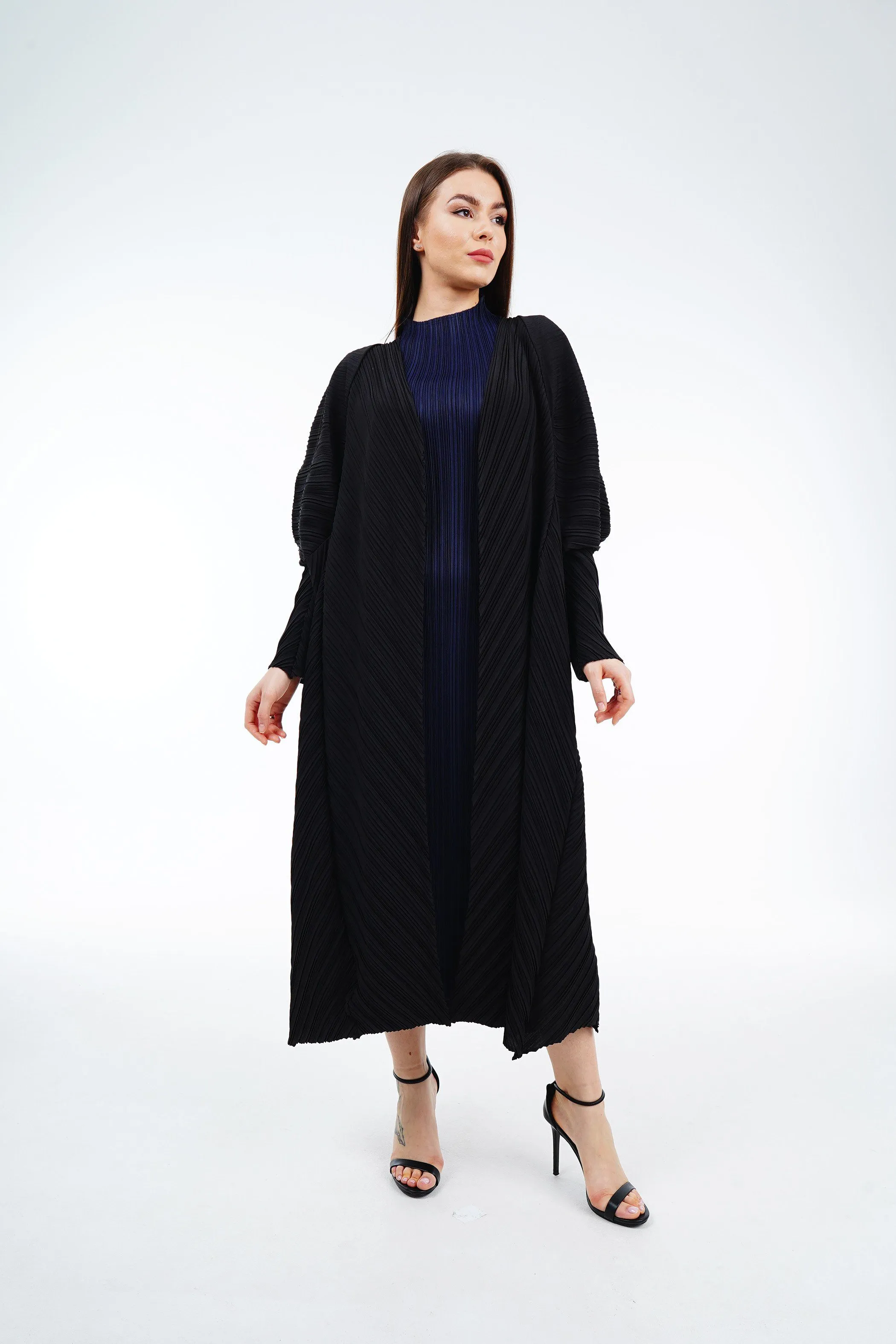 Abaya Pleated With Mutton Sleeve