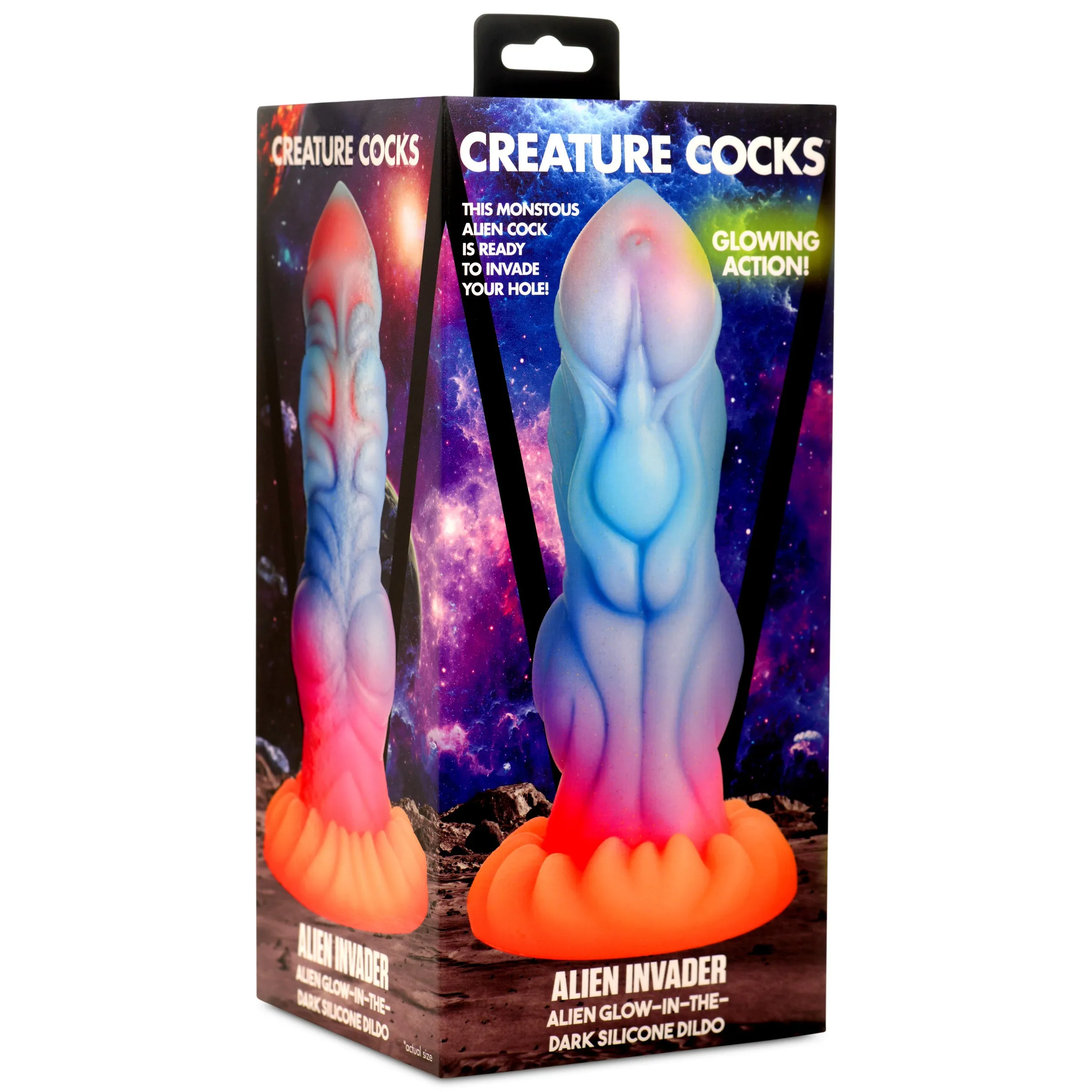 Alien Invader Glow-In-The-Dark Silicone Dildo