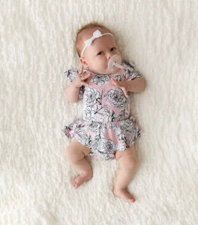 Allie Floral Bamboo Skirted Bodysuit