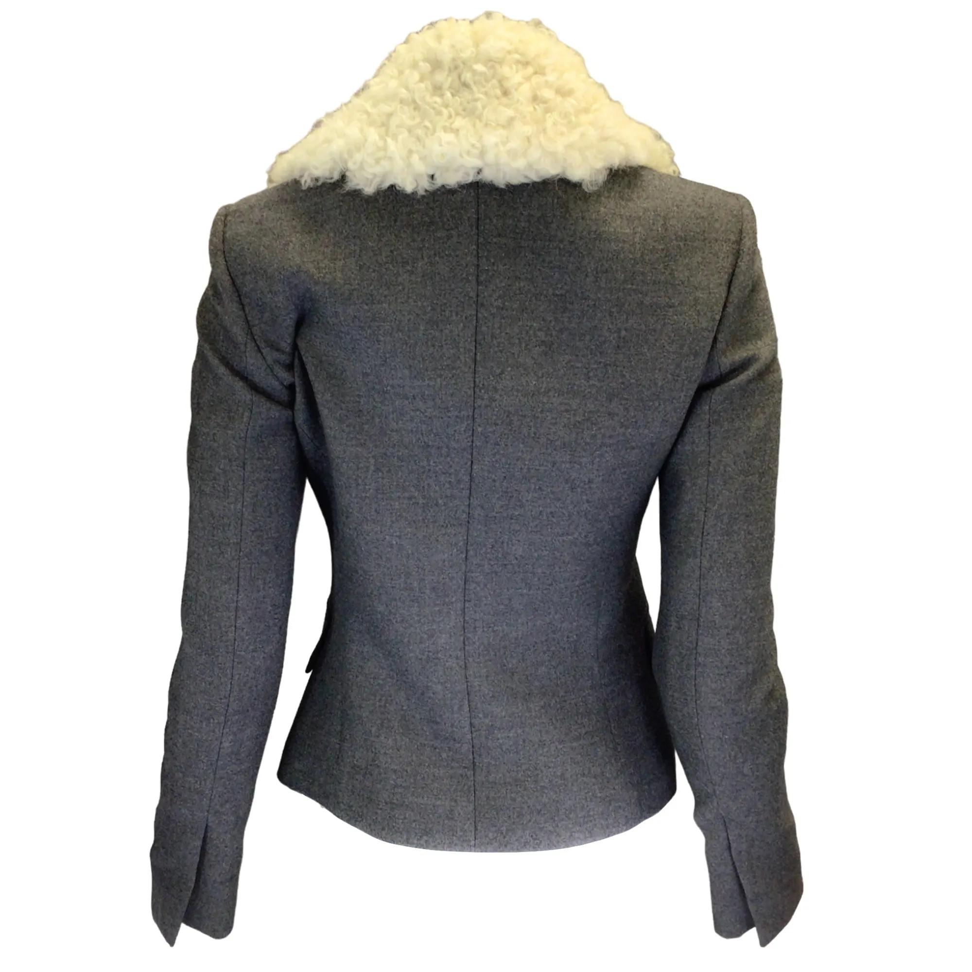 Altuzarra Grey Octopian Shearling Wool Jacket