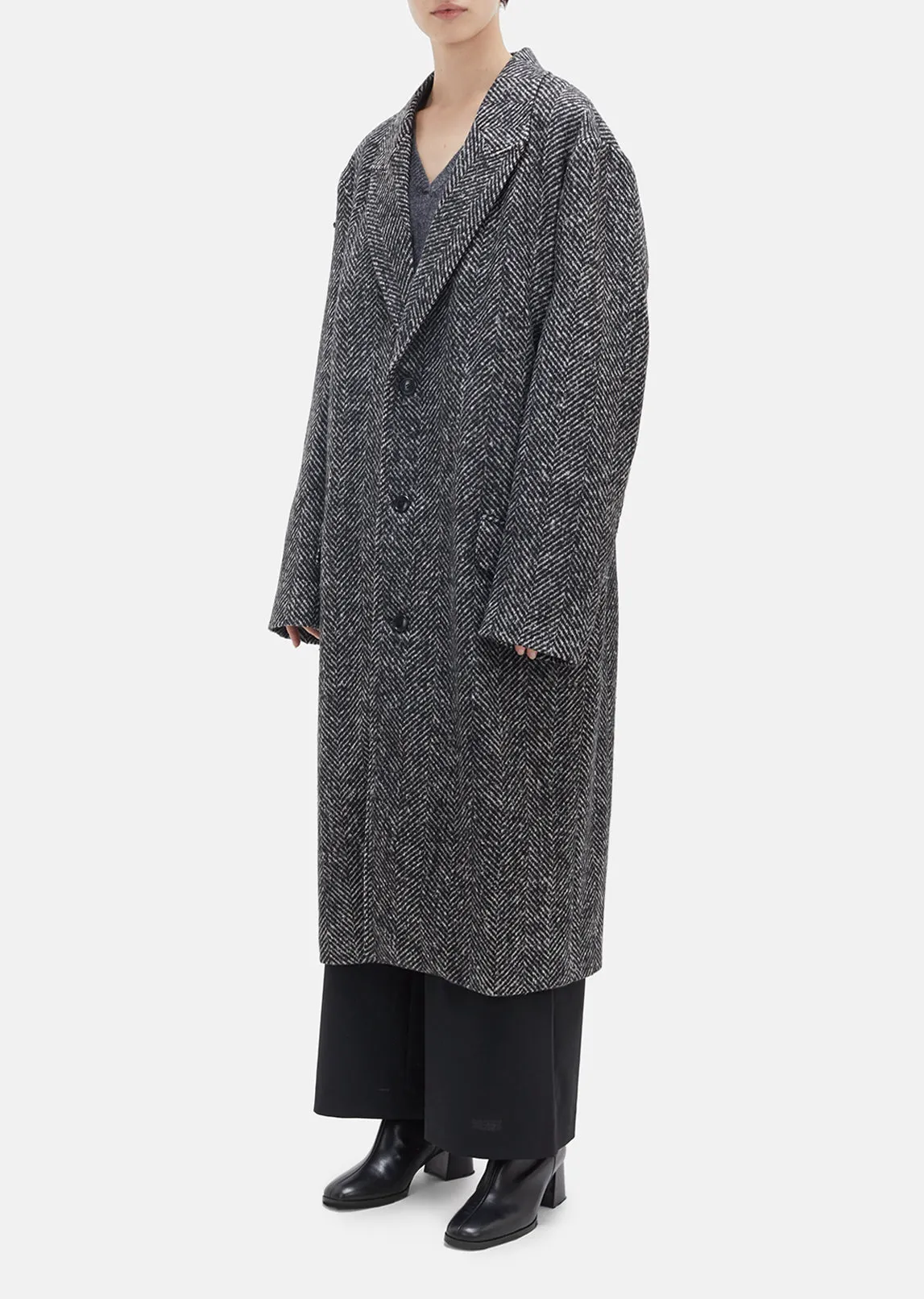 Area Melange Wool Coat