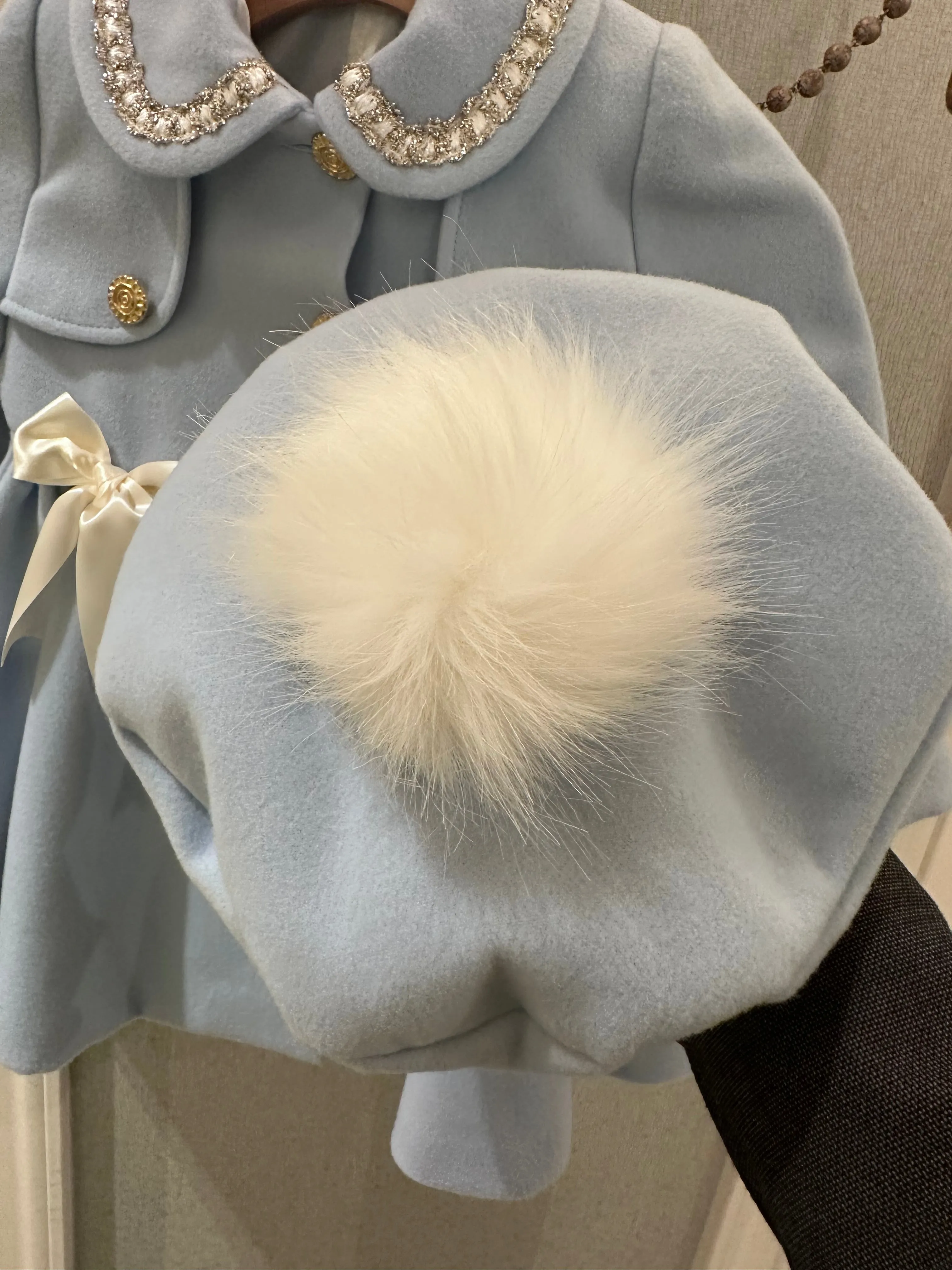 Baby Blue Wool Coat