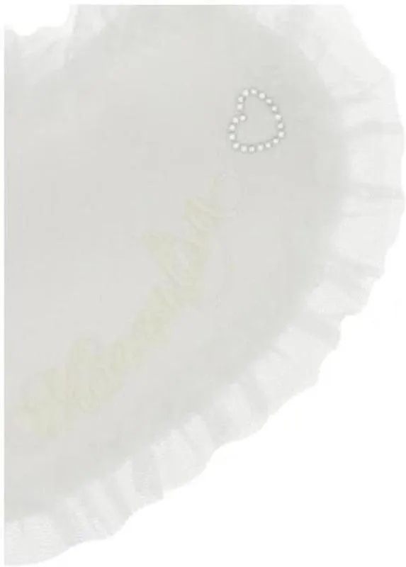 Baby Girls Ivory Heart Bib