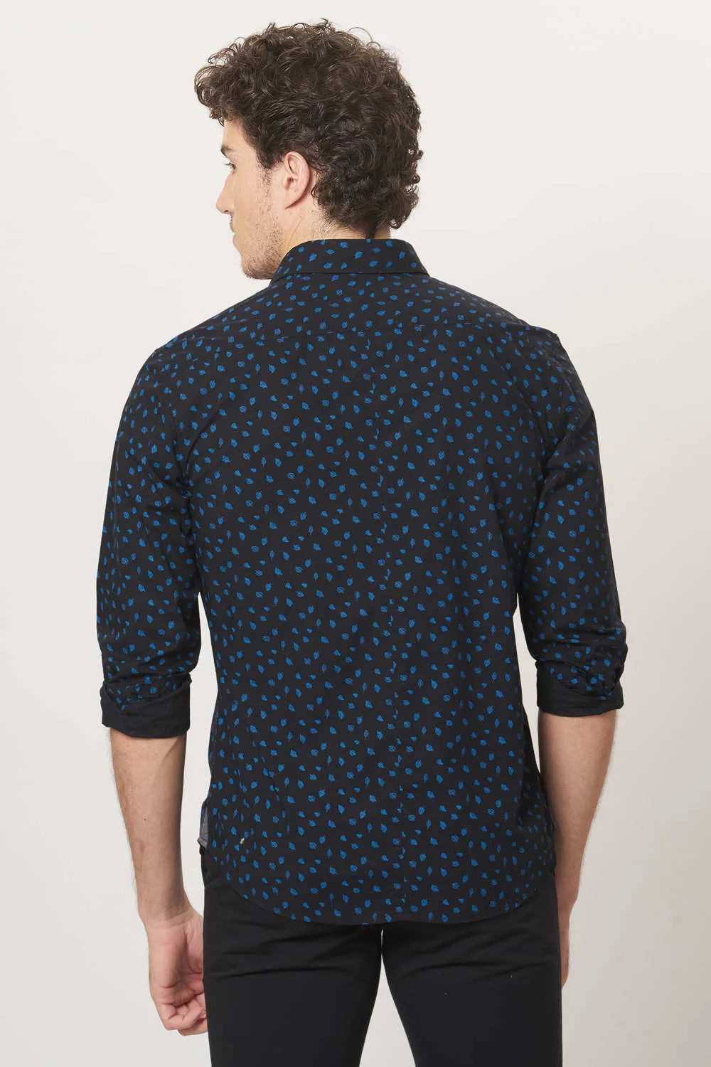 Basics Slim Fit Printed Shirt