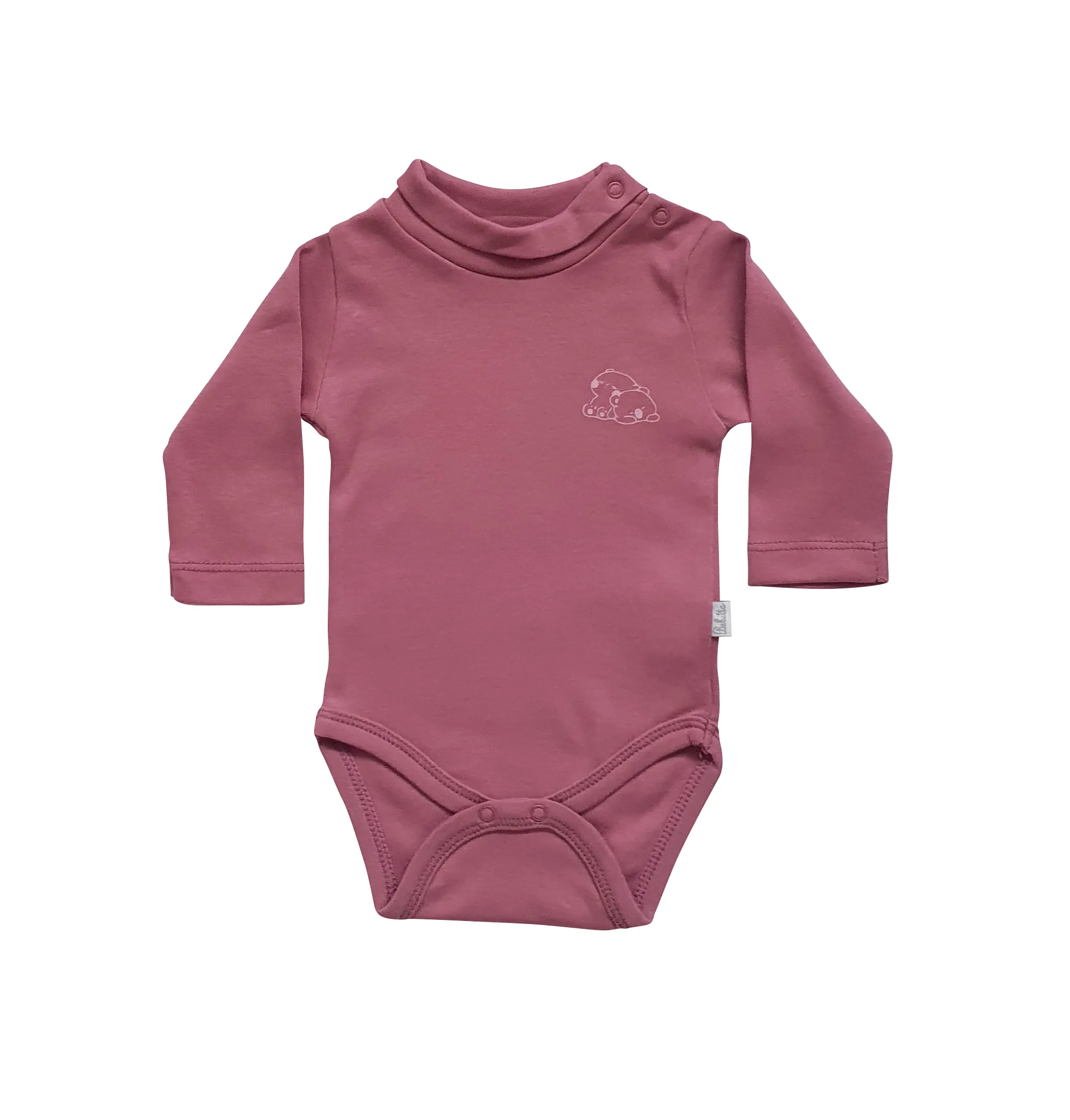 Bebetto Mock Turtleneck Bodysuit Pink (0-12mths)