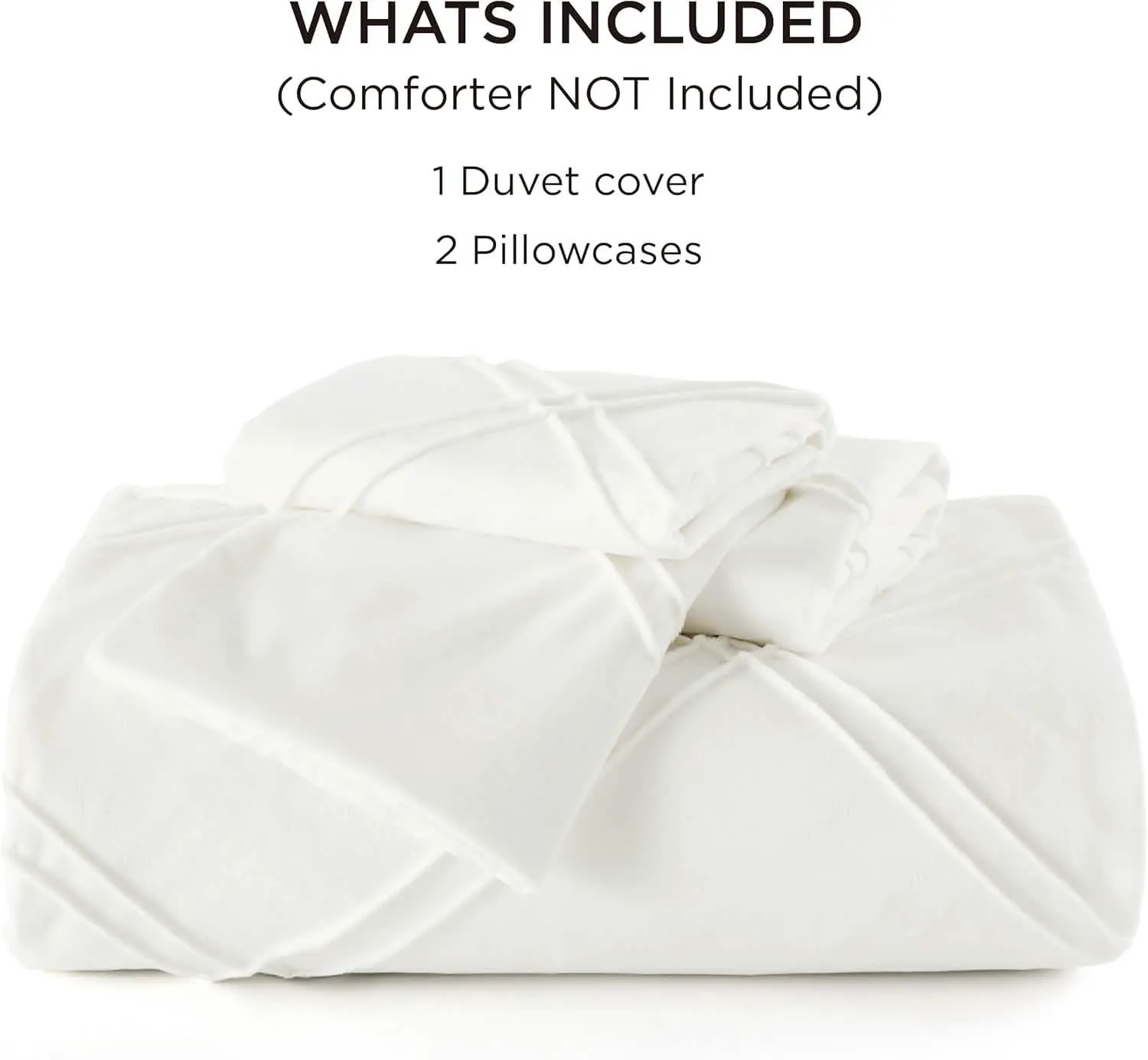 Bedsure Velvet Pinch-Pleated Duvet Cover Set