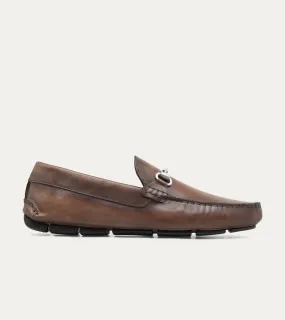 Bit Driving Moccasin In Brown Antique