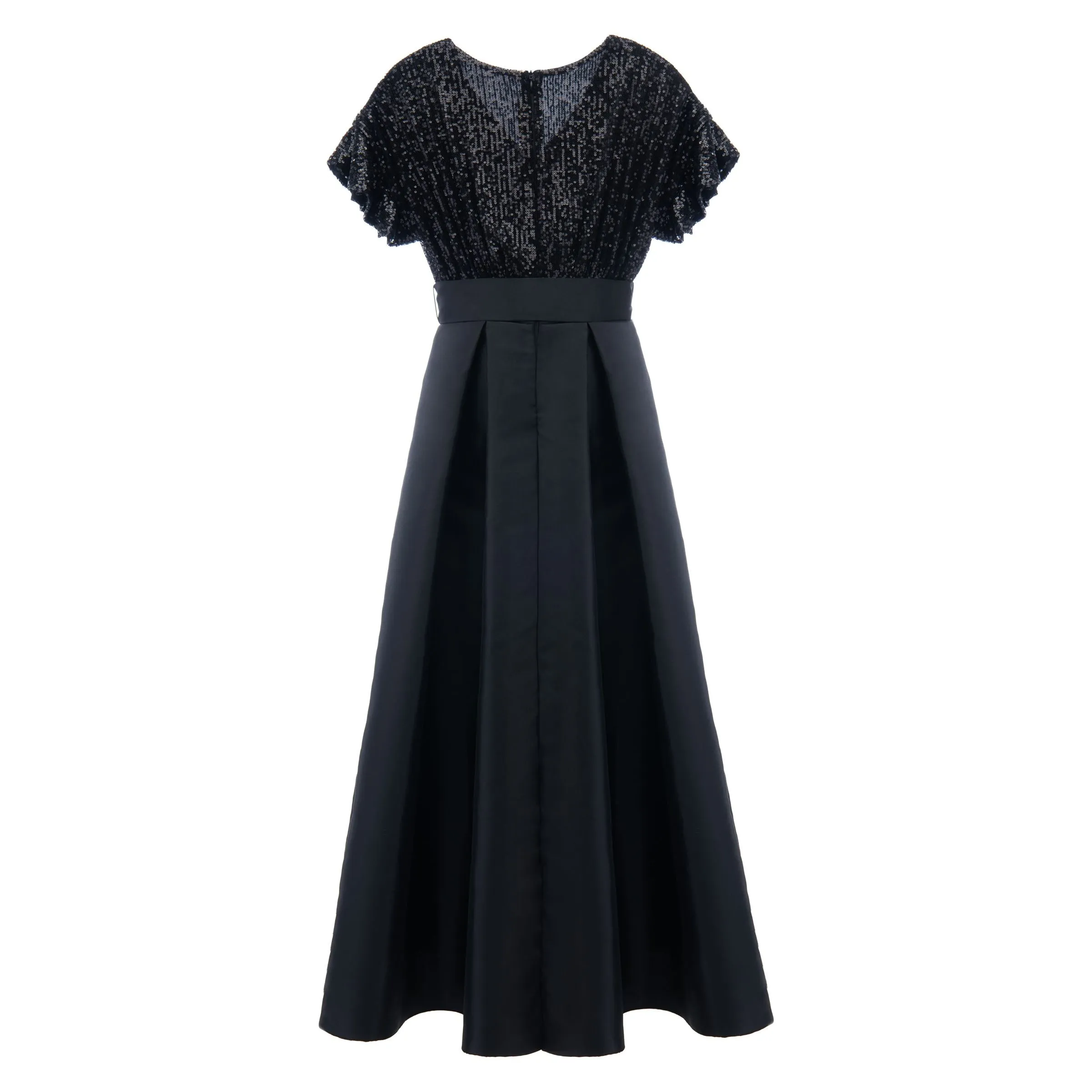 Black Arcola Glimmer Tulle Gown