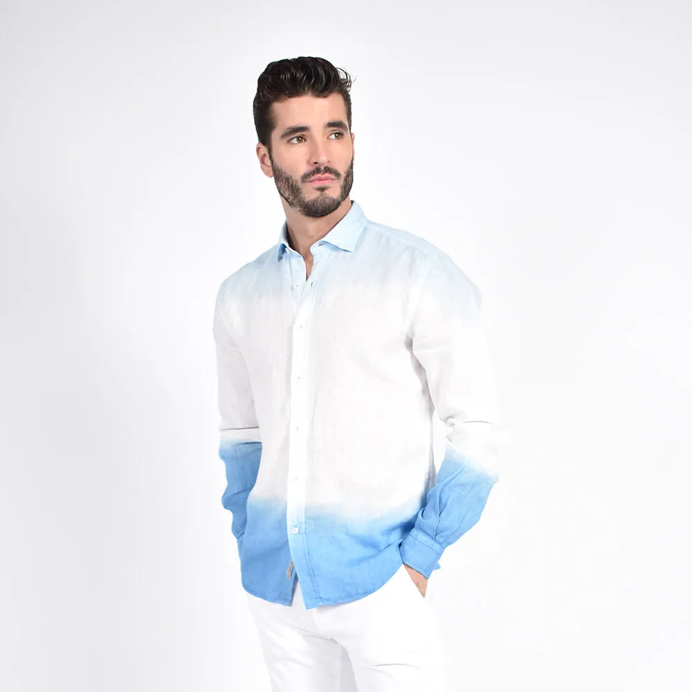 Blue Ombré Linen Shirt