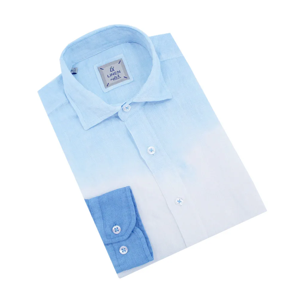 Blue Ombré Linen Shirt