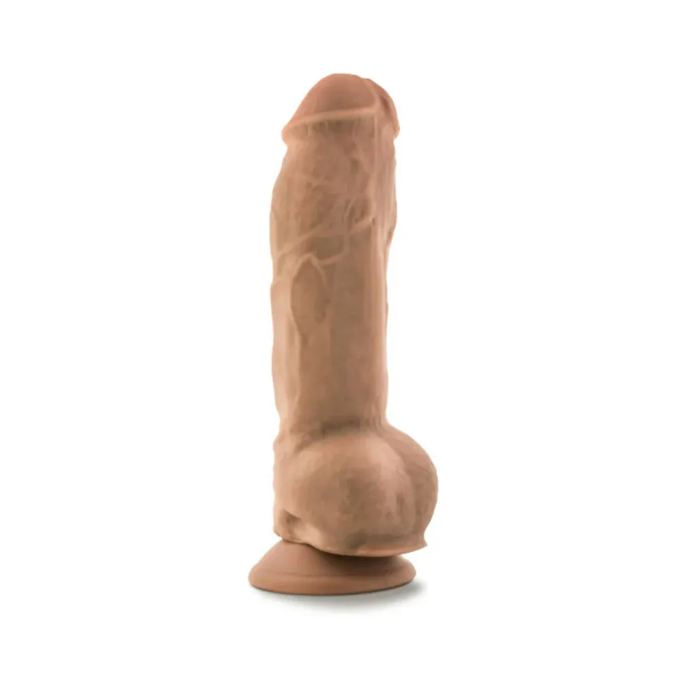 Blush Au Naturel Big Boy 10 in. Posable Dual Density Dildo with Balls & Suction Cup