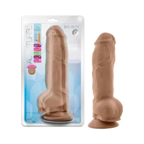 Blush Au Naturel Big Boy 10 in. Posable Dual Density Dildo with Balls & Suction Cup