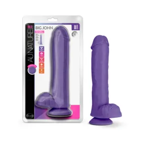 Blush Au Naturel Bold Big John 11 in. Posable Dual Density Dildo with Balls & Suction Cup