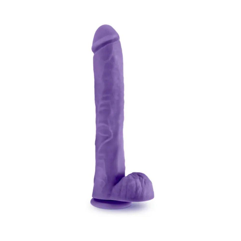 Blush Au Naturel Bold Daddy 14 in. Posable Dual Density Dildo with Balls & Suction Cup