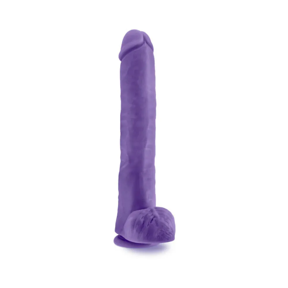 Blush Au Naturel Bold Daddy 14 in. Posable Dual Density Dildo with Balls & Suction Cup