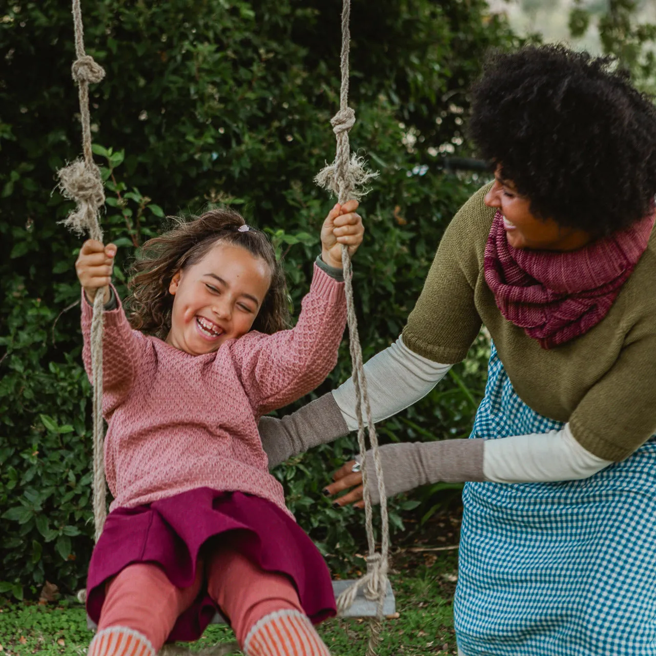 Boiled Wool Pocket Skirt - Cassis (1-8y)