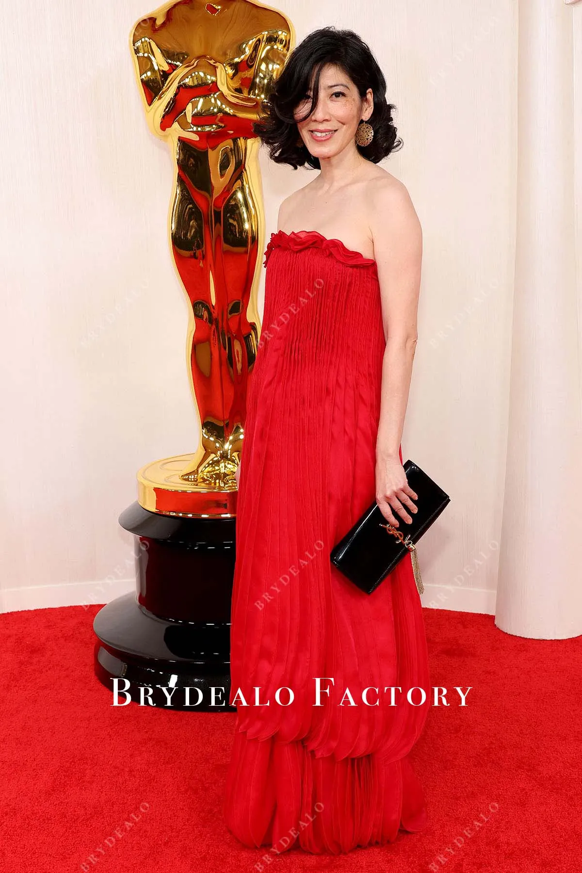 Brenda Hsueh 2024 Oscars Red Carpet Strapless Dress