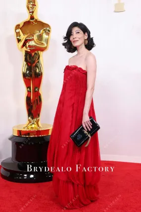 Brenda Hsueh 2024 Oscars Red Carpet Strapless Dress