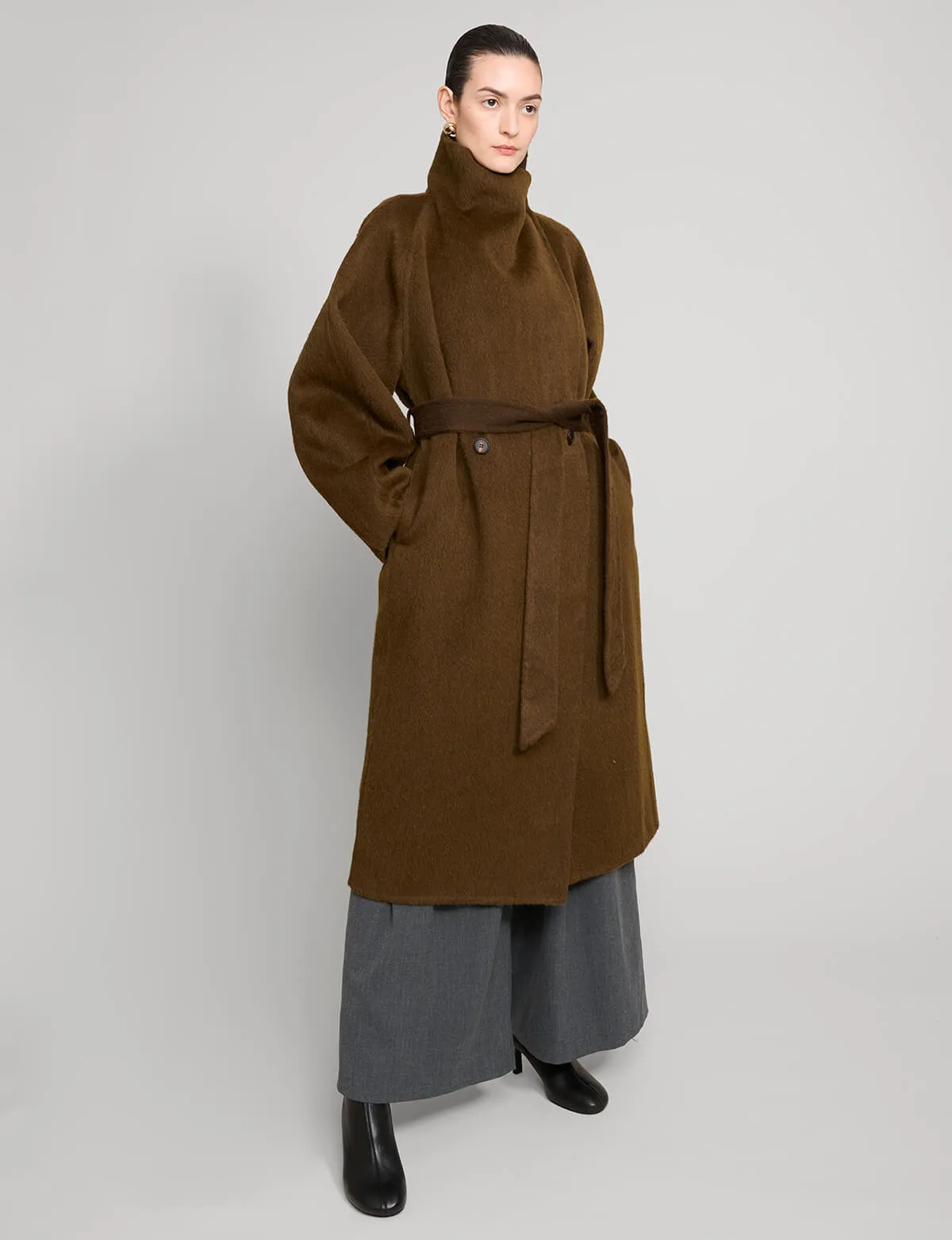 Brown Cocoon Coat