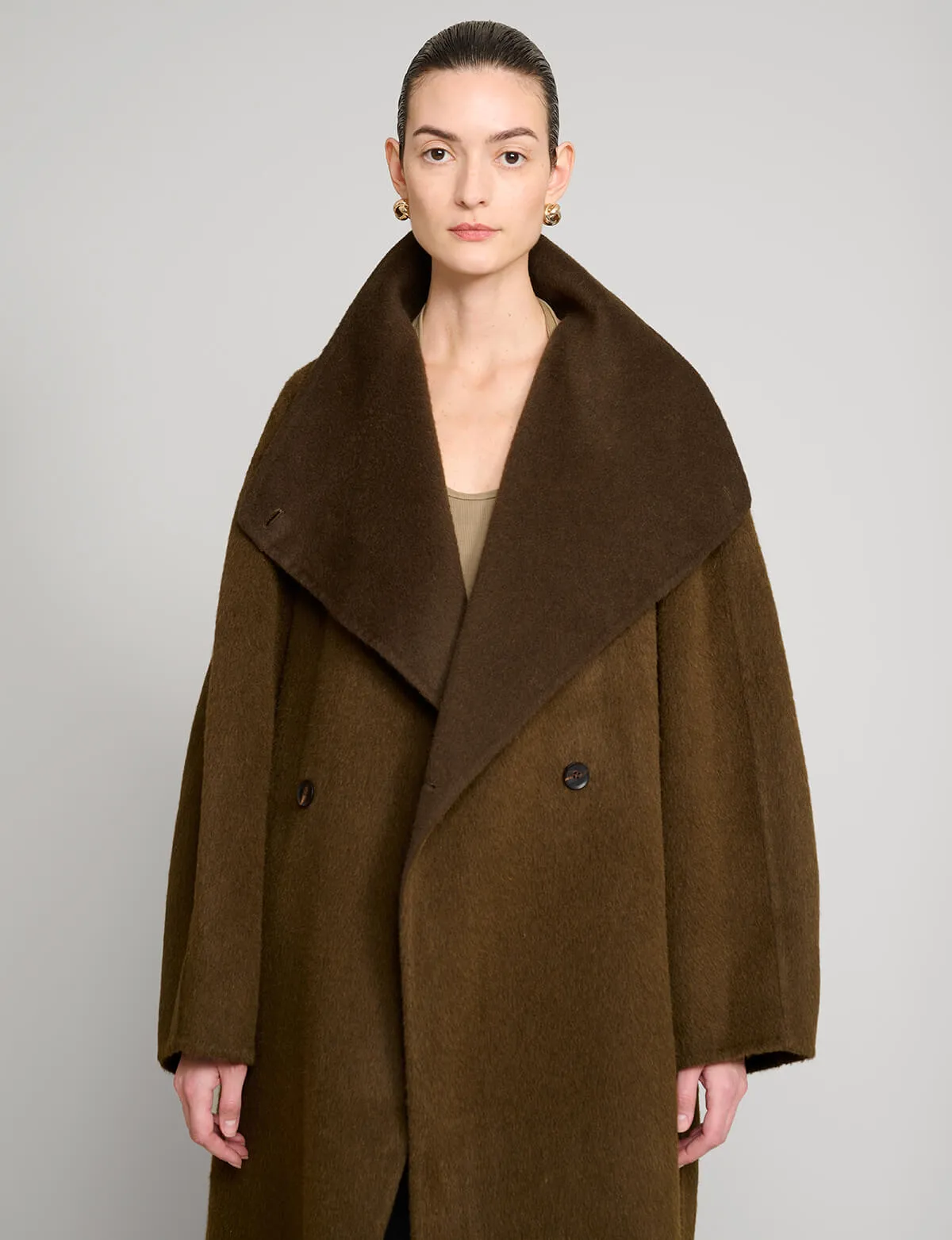 Brown Cocoon Coat