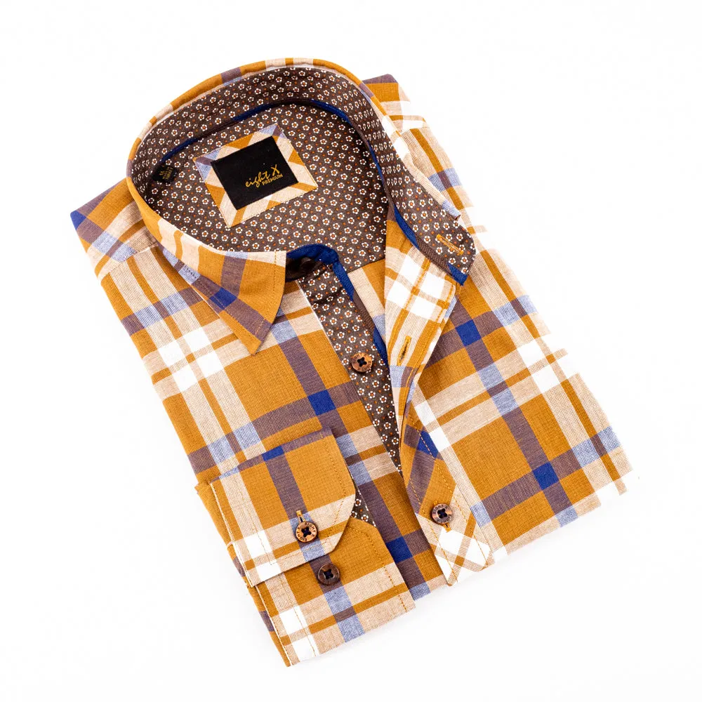 Carmel Plaid Linen Shirt