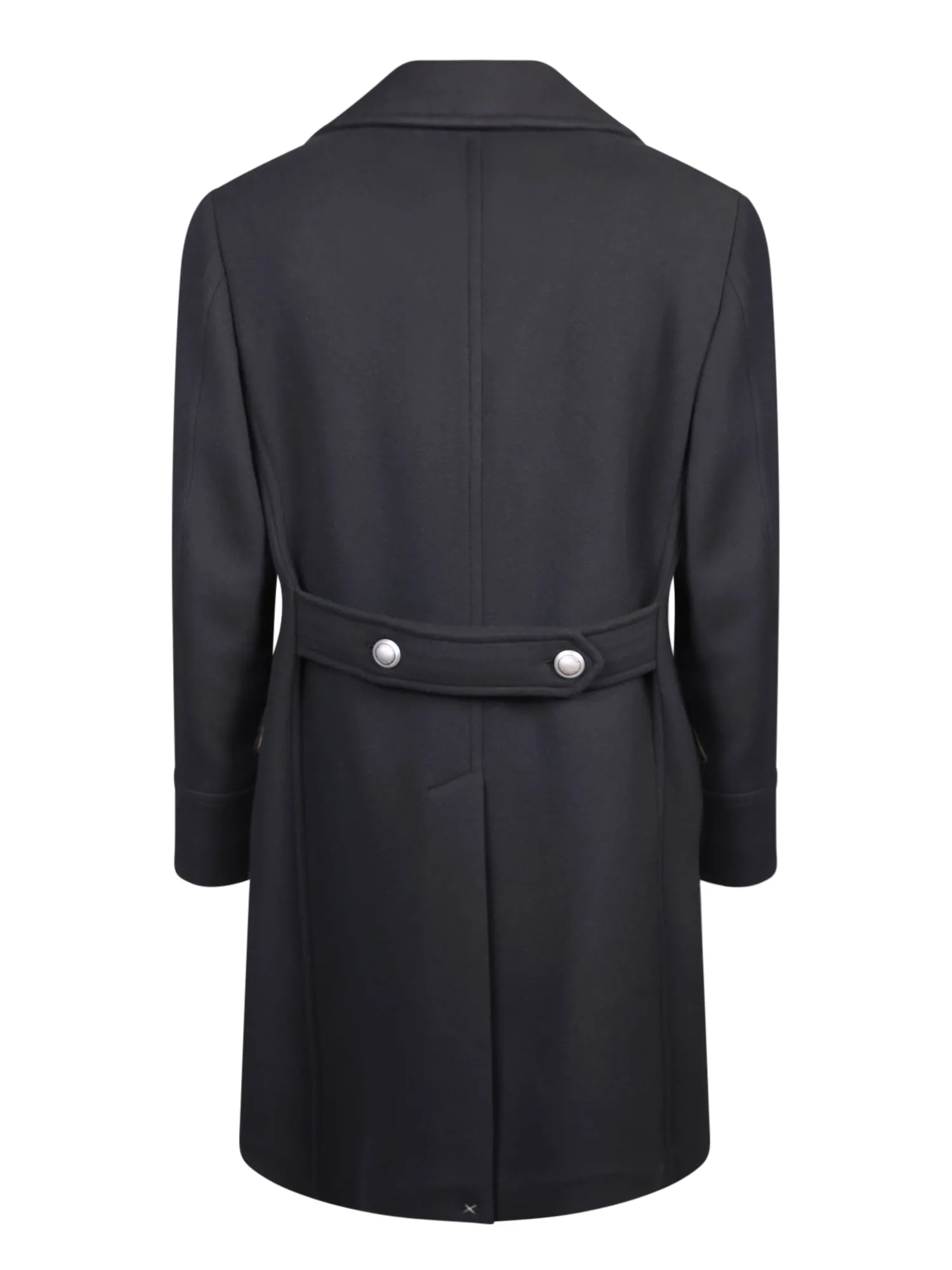 Cashmere and wool black coat