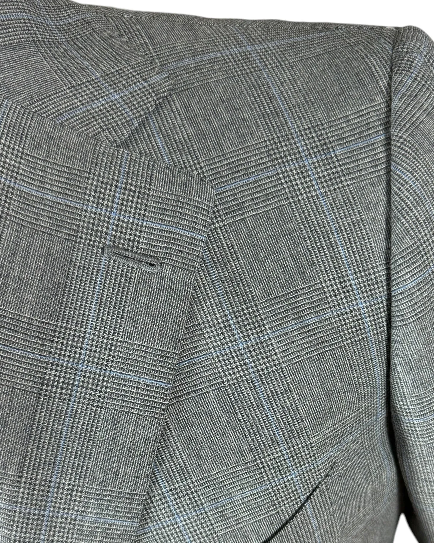 Cesare Attolini Suit Gray Blue Plaid EU 50/ US 40