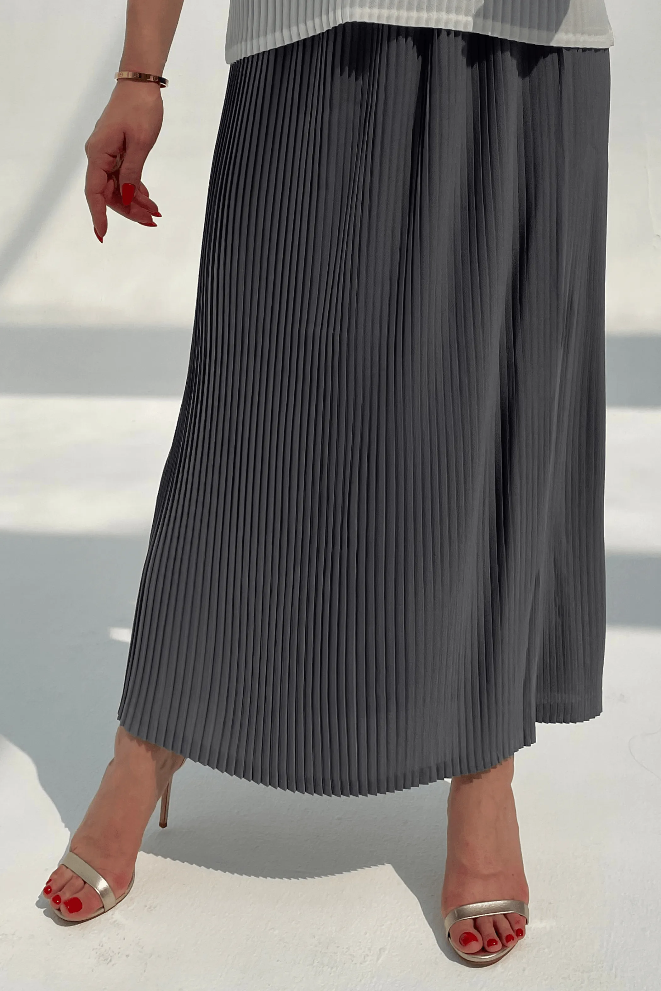 Charlotte Knife Pleat Straight Cut Skirts