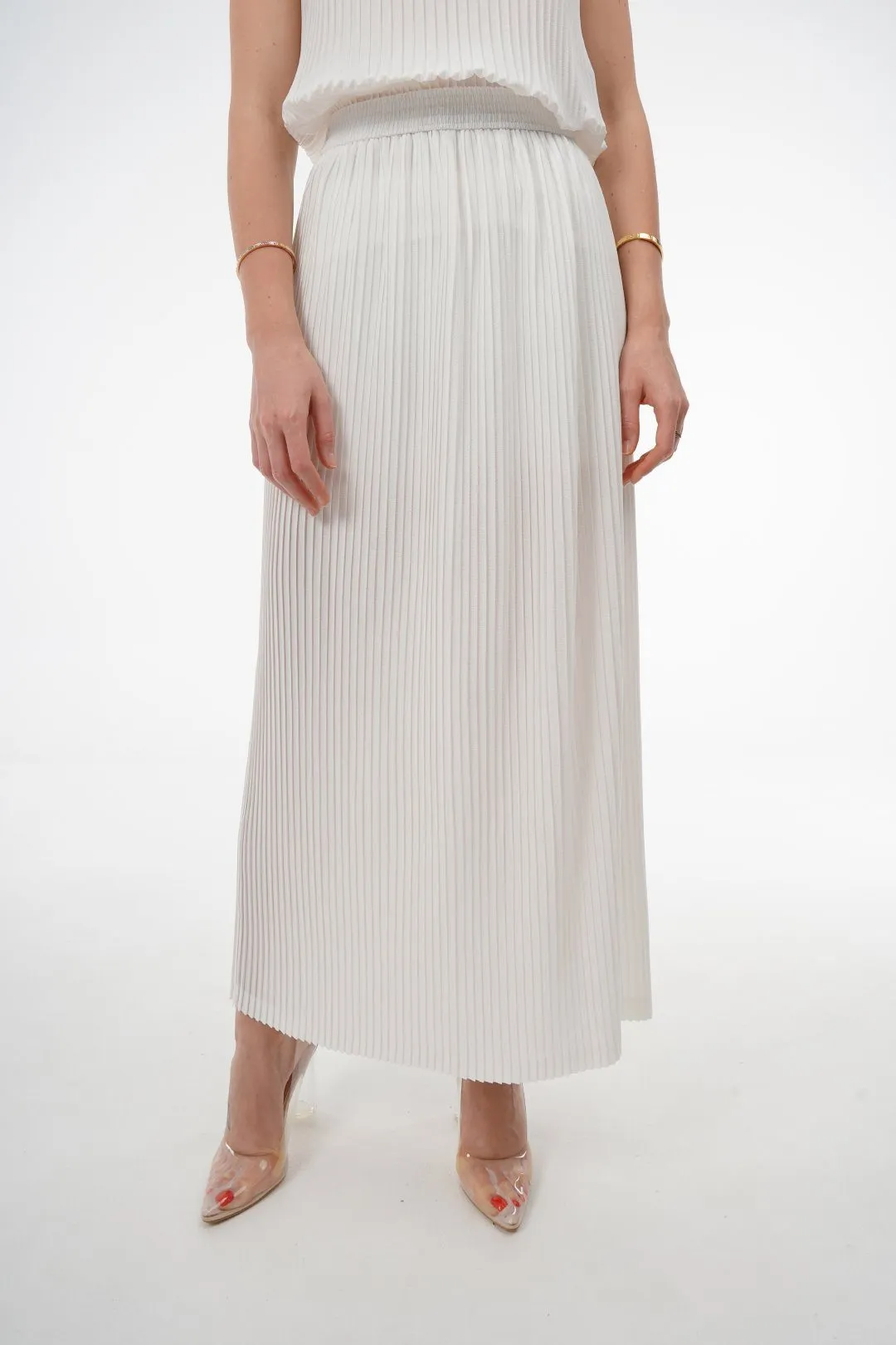 Charlotte Knife Pleat Straight Cut Skirts