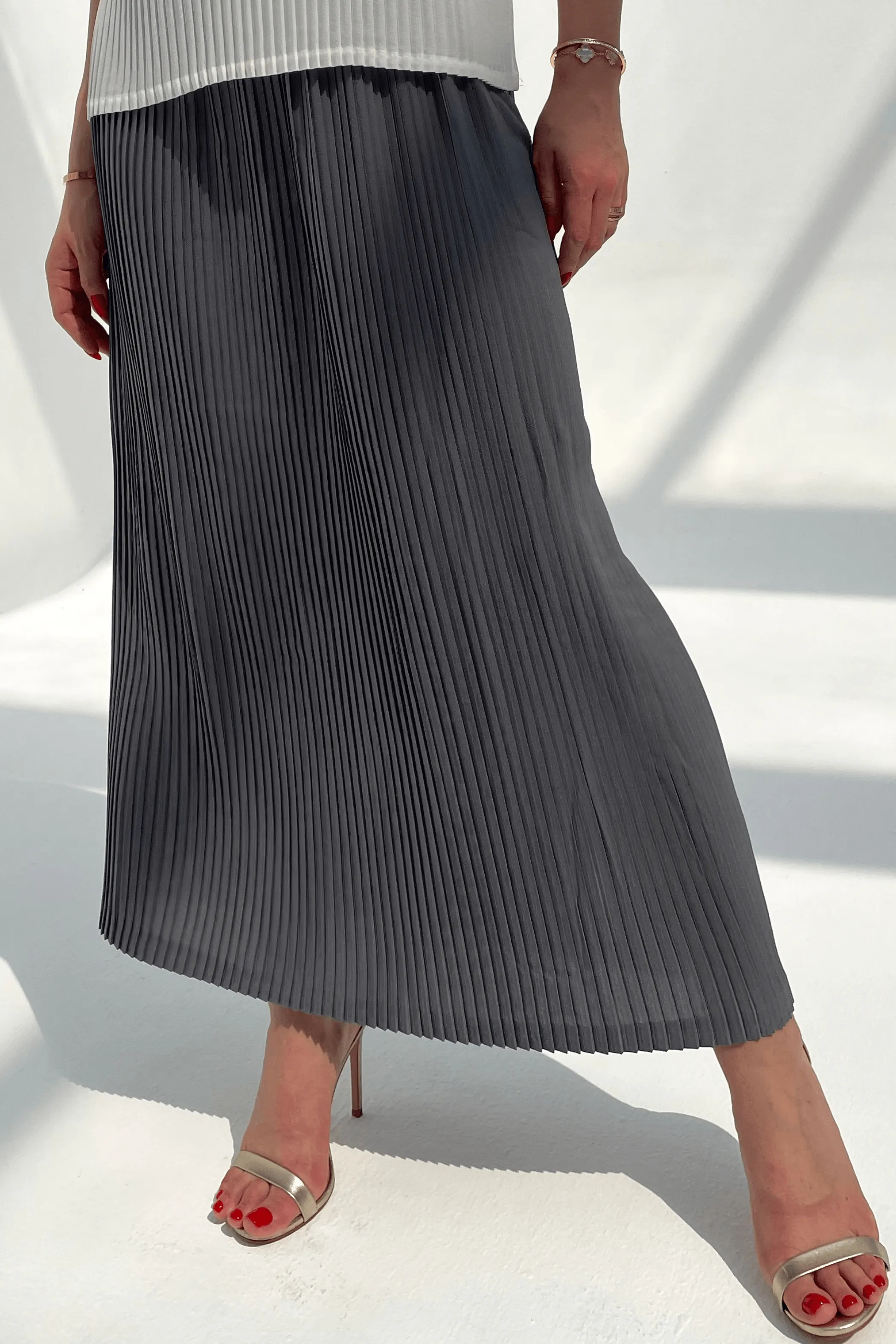 Charlotte Knife Pleat Straight Cut Skirts