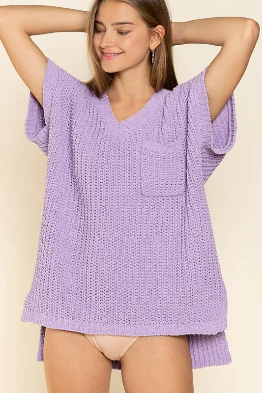 Chenille Thread Pullover Sweater