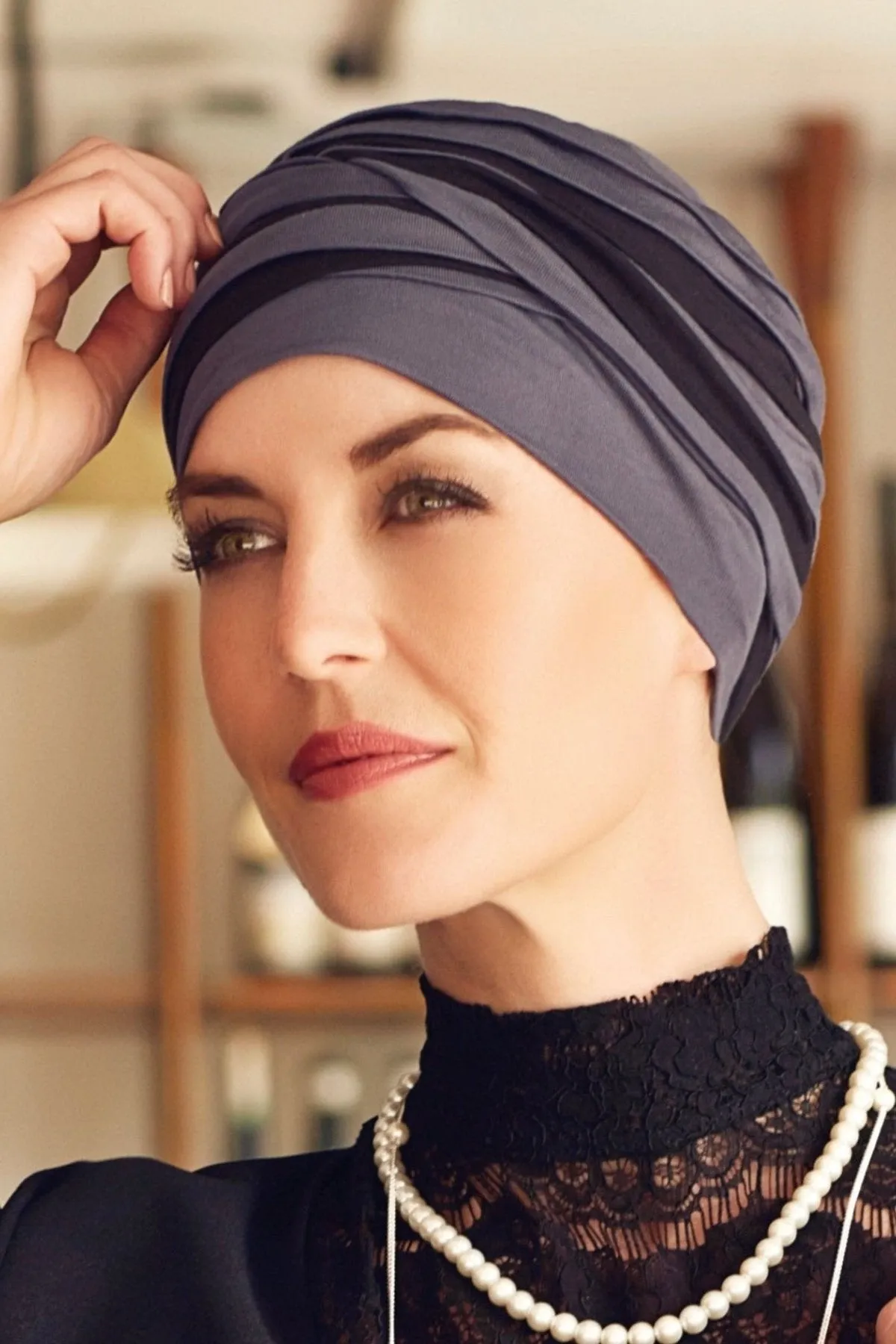 Christine Shanti Turban - Blue/Black