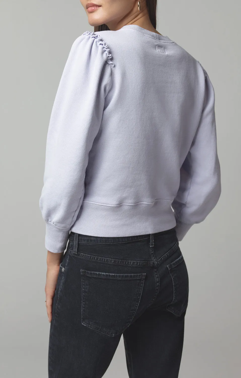 Citizens of Humanity - Edie Puff Sleeve Sweatshirt in Ash Lavender