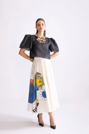 Cora Trible Print Midi Skirt