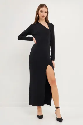 Cut Out Long Sleeve Maxi Dress - Final Sale