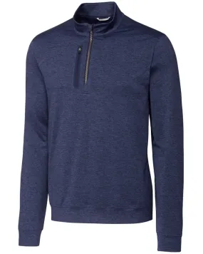 Cutter & Buck Stealth Heathered Quarter Zip Mens Pullover