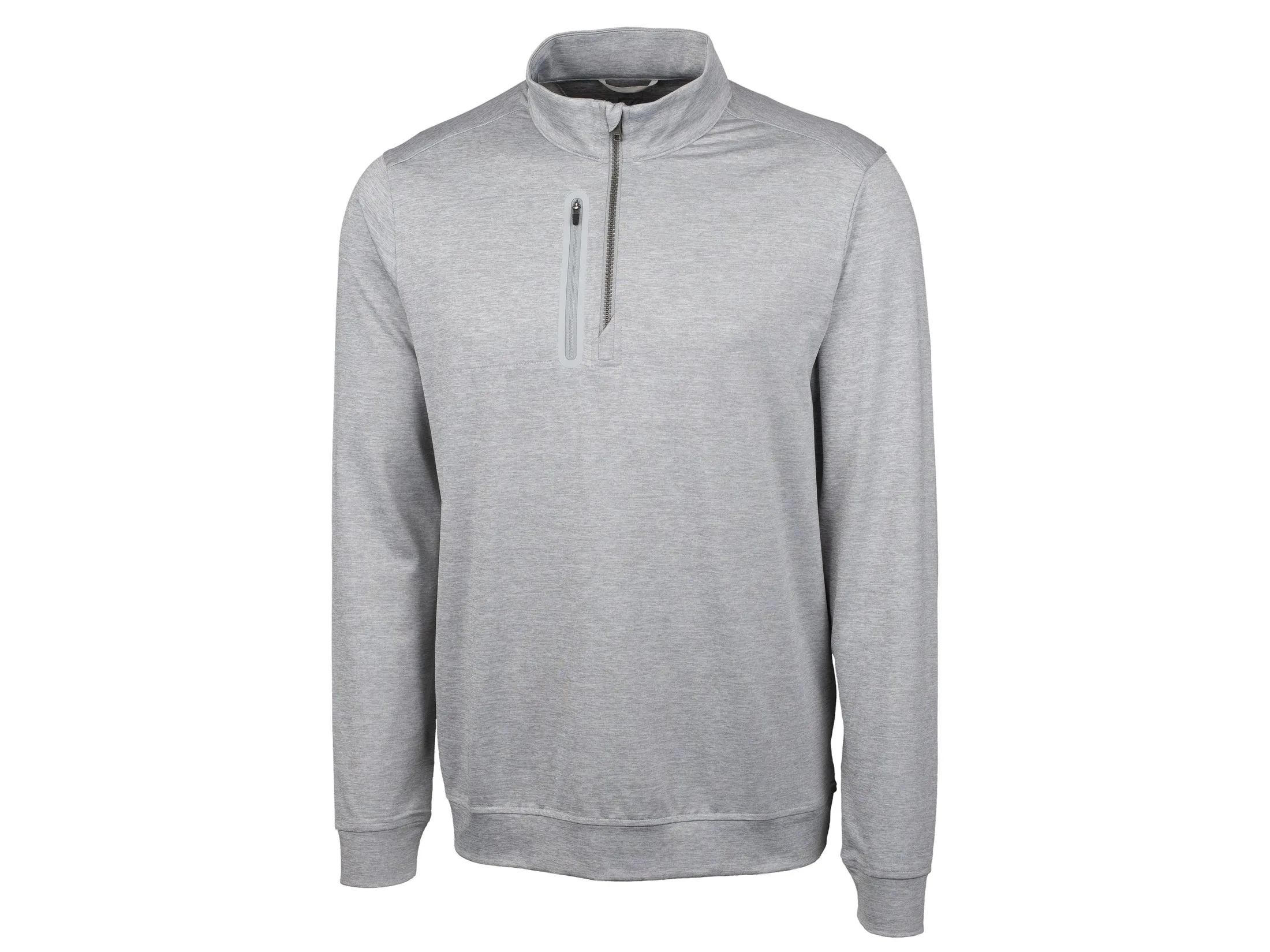 Cutter & Buck Stealth Heathered Quarter Zip Mens Pullover