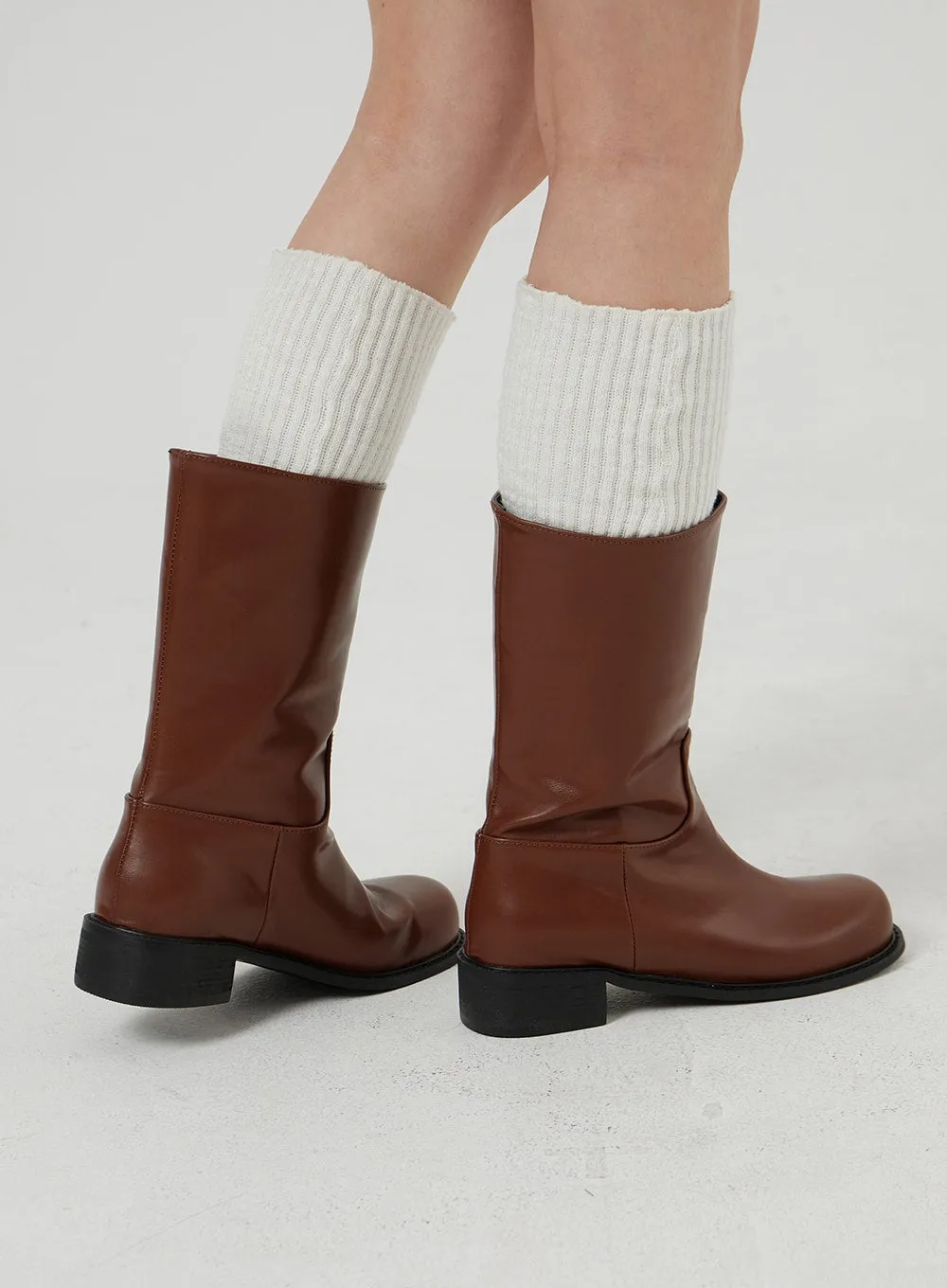 Daily Faux Leather Boots OF310