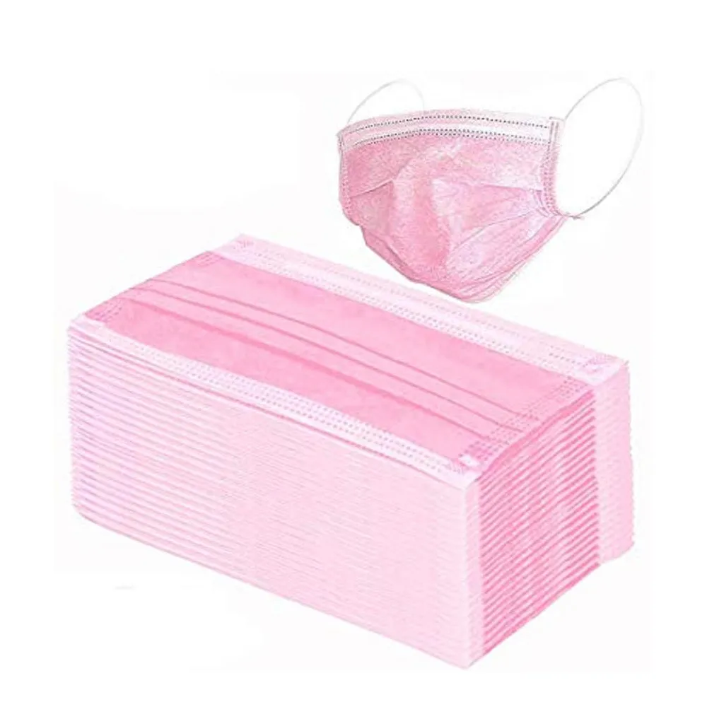 Disposable Pink Mask  (50 per box)