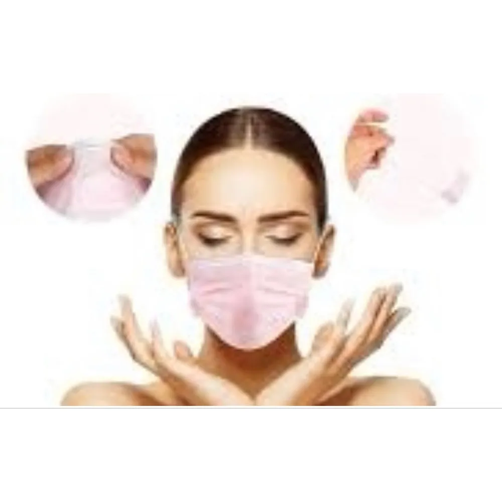 Disposable Pink Mask  (50 per box)