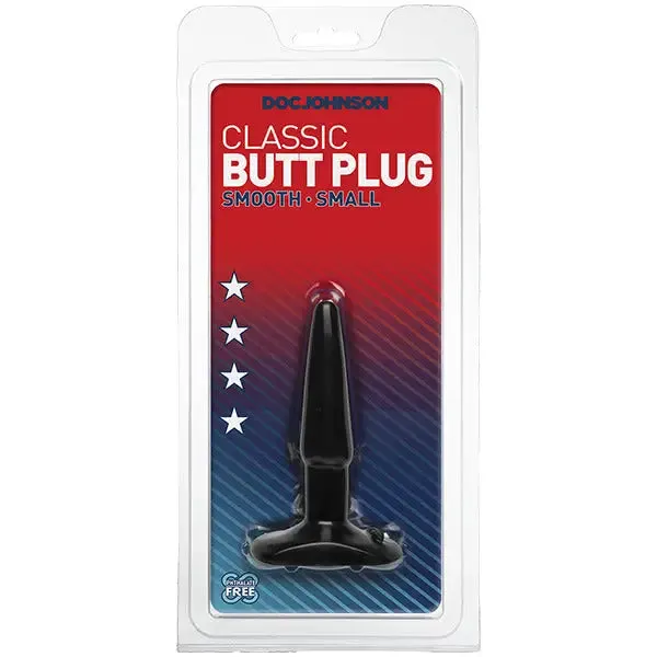 Doc Johnson Black Classic Smooth Medium Butt Plug