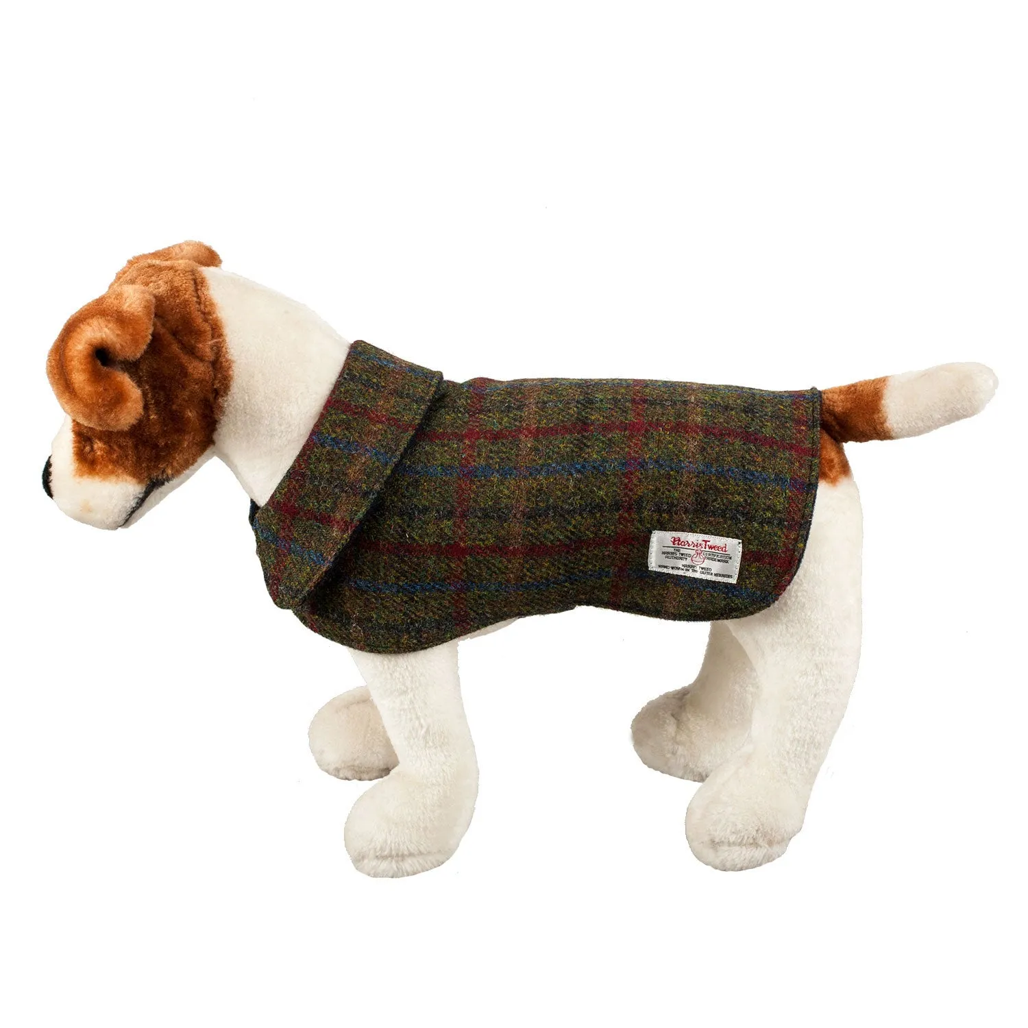 Dog Coat Harris Tweed Green Hb Check