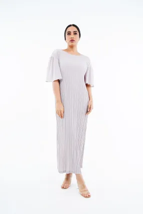 Duffin Pleated Dress With Flared Sleeves