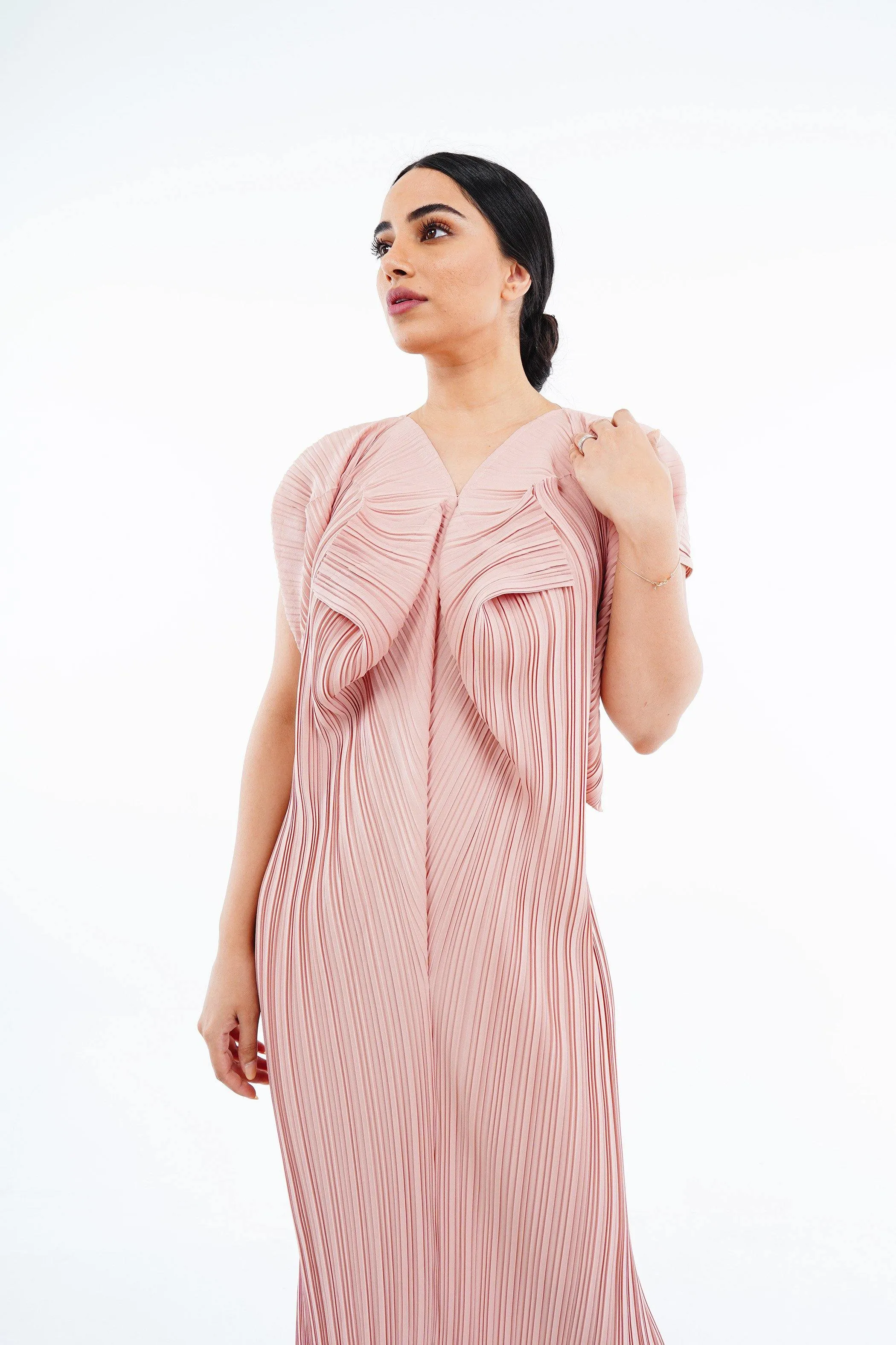 Duperre Pleated Dress With Chelsea Collar