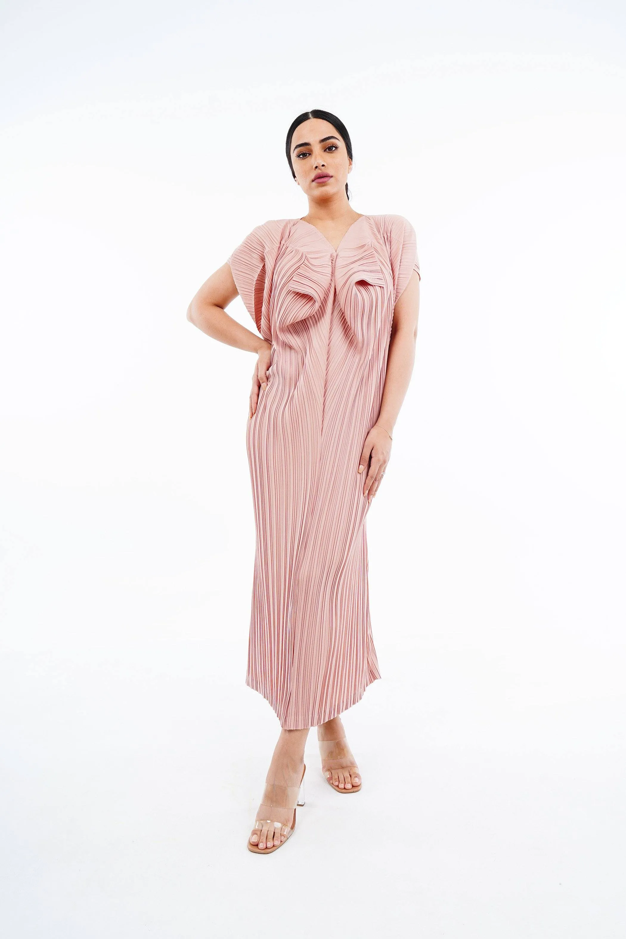 Duperre Pleated Dress With Chelsea Collar