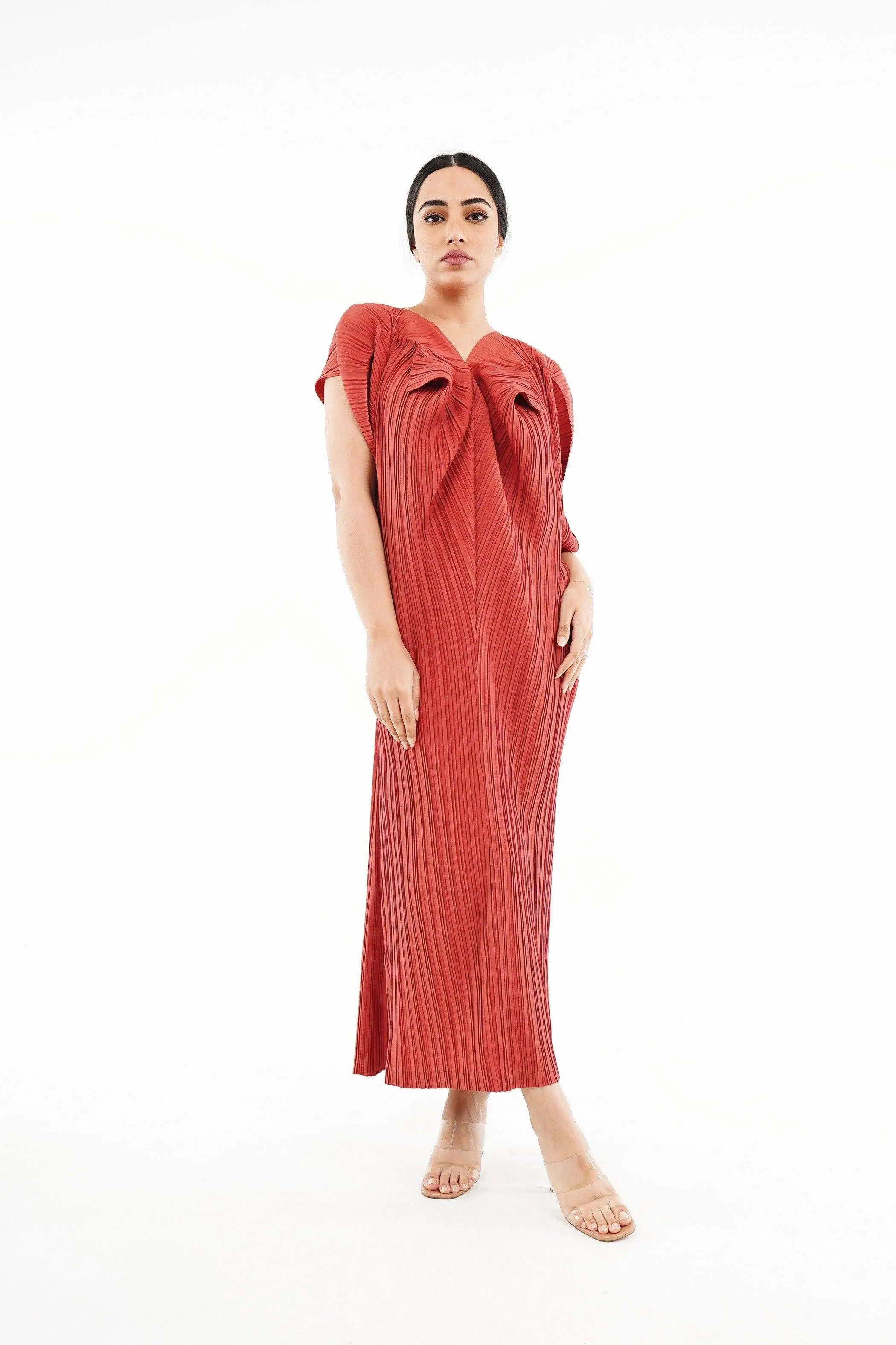 Duperre Pleated Dress With Chelsea Collar